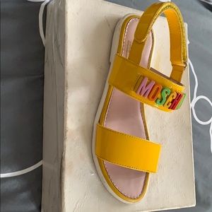 Yellow Leather Moschino sandals